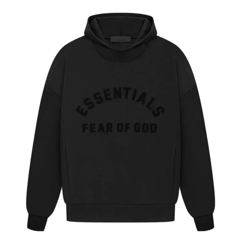 Fear of God Essentials hoodie SS2023. XXS. Jet Black, good condition.